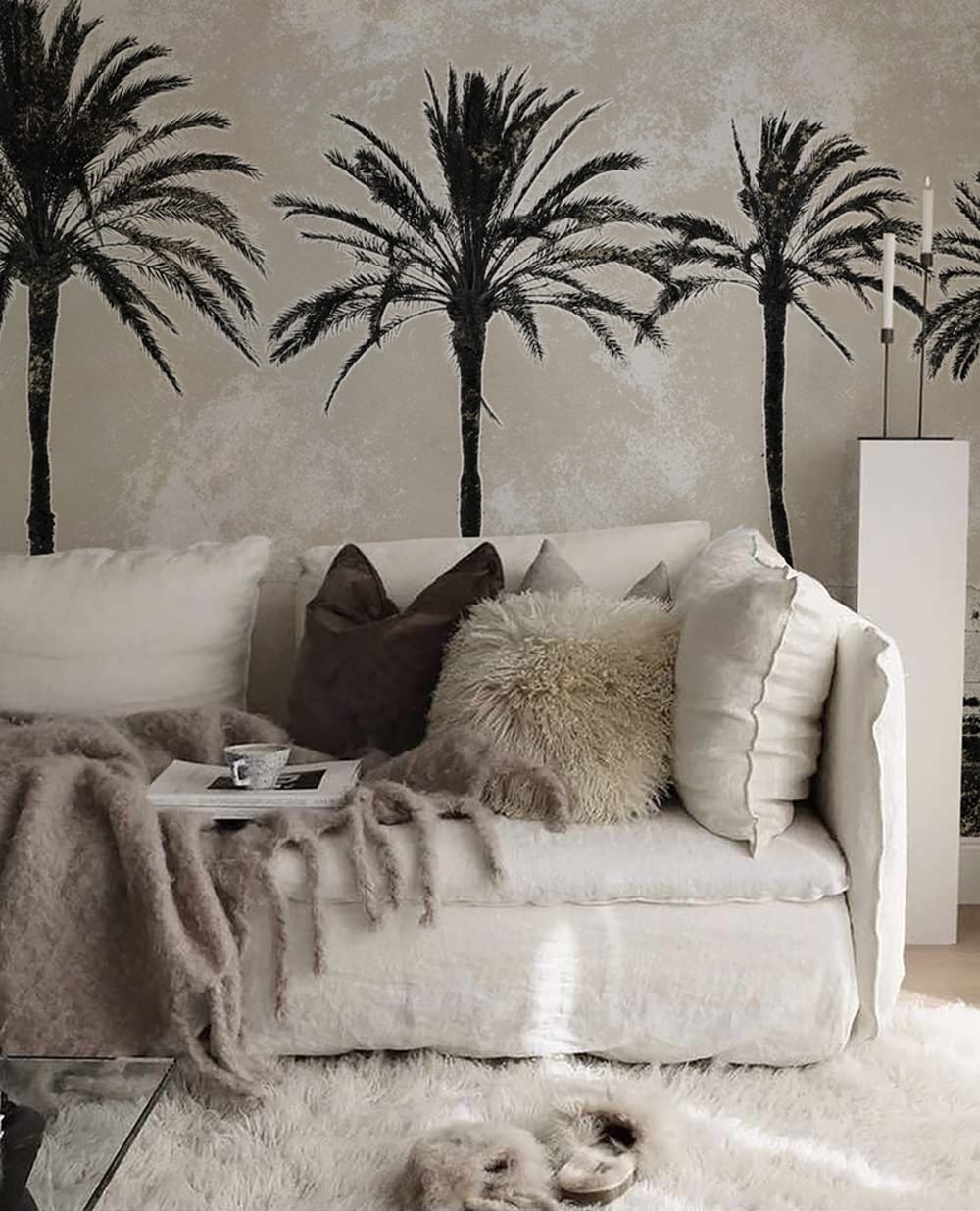 Papier peint palmiers haut de gamme 200g 250x400 cm 8 lés