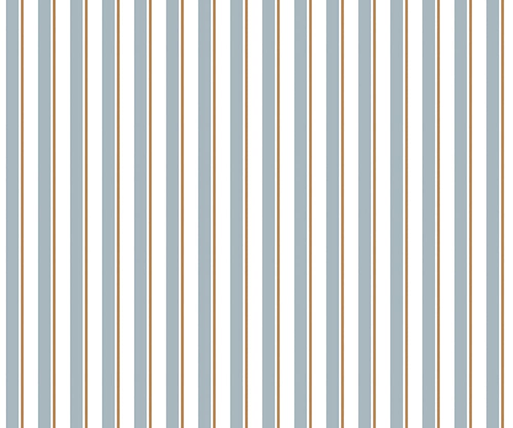 Papier peint panoramique rayures bleu – h250 x l300 cm (6 lés) — vue 3