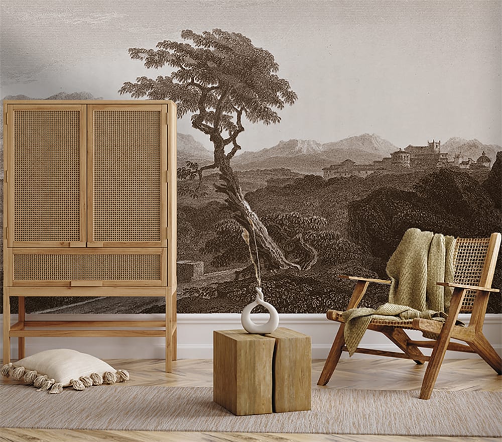 Papier peint panoramique arbre marron – h250 x l500 cm (10 lés) — vue 4