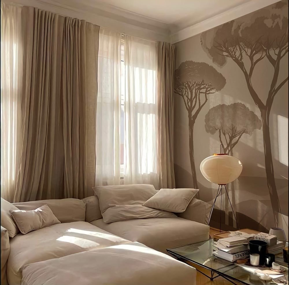 Papier peint panoramique vue mer beige – h250 x l300 cm (6 lés) — vue 4