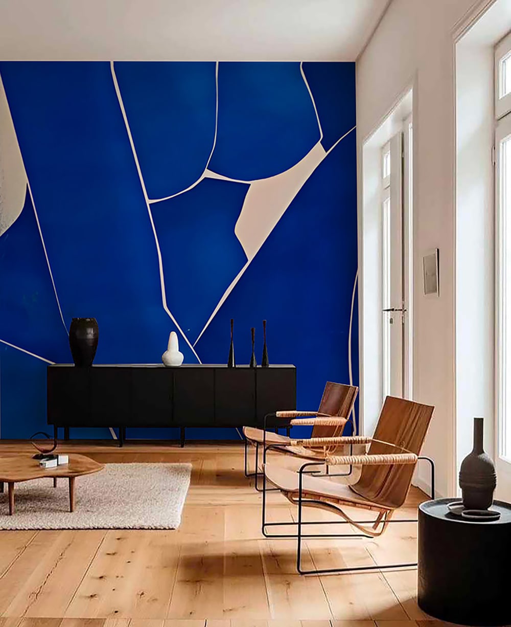 Papier peint corps fénimin bleu – h250 x l200 cm (4 lés) — vue 4
