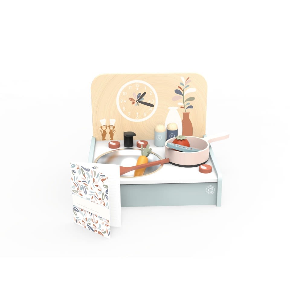 Mini-cuisine en bois beige