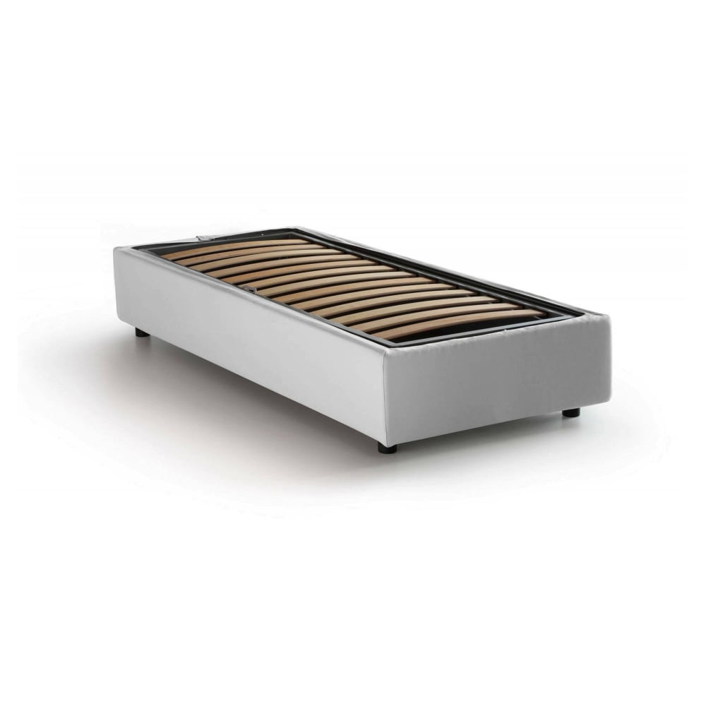 Lit simple en tissu blanc