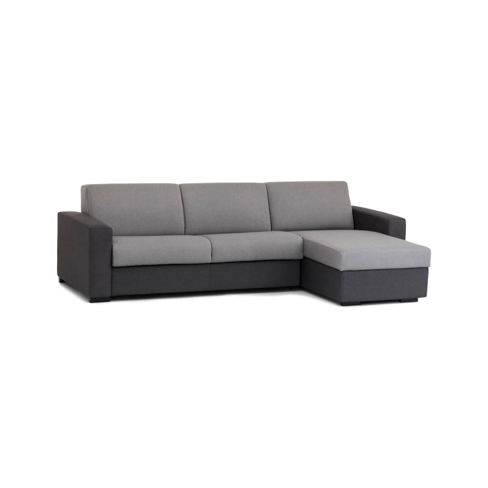 Canapé d'angle convertible en similcuir gris, anthracite 280x95h90 cm