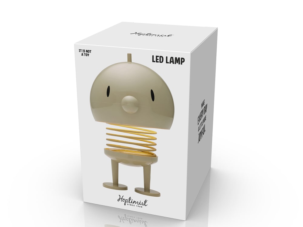 Figurine lampe LED nomade L latte
