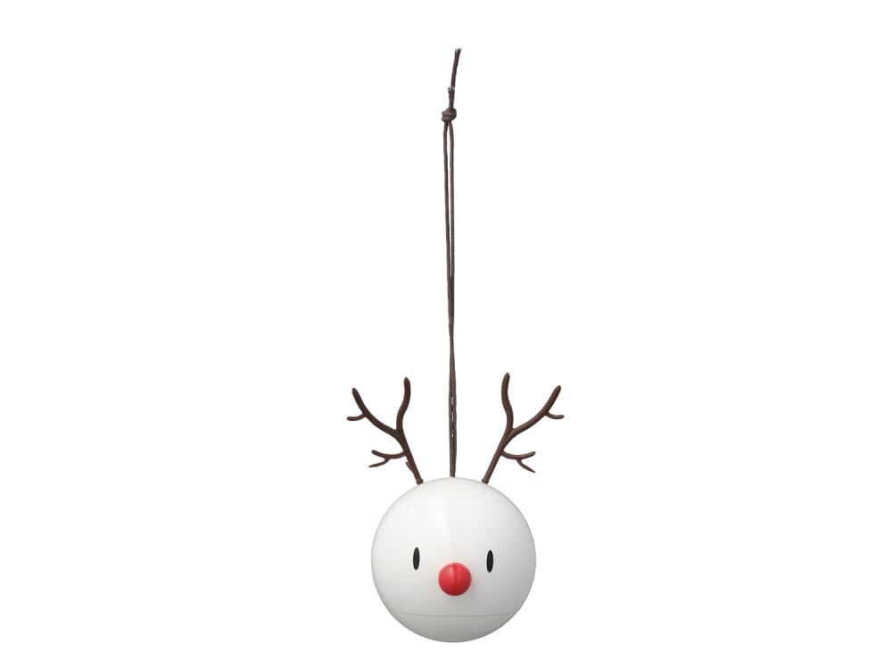 Hoptimist Décoration à suspendre renne 2 pièces blanc Pvc - Poly Chlorure De Vinyle Garçon Décoration de Noël