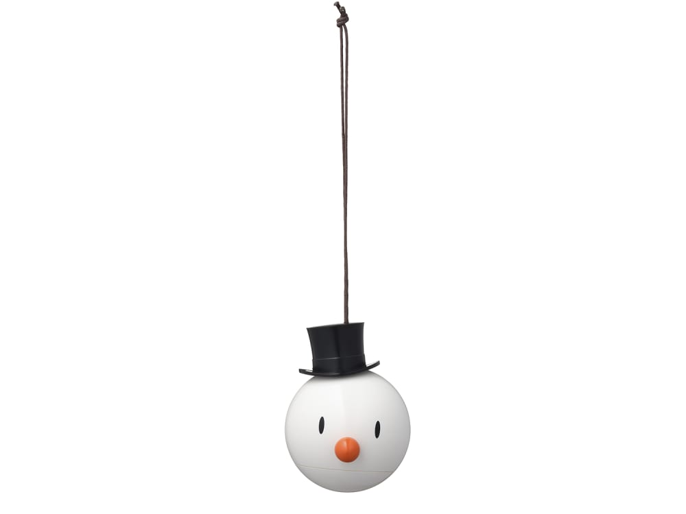 Hoptimist Décoration à suspendre bonhomme 2 pièces blanc Pvc - Poly Chlorure De Vinyle Garçon Décoration de Noël