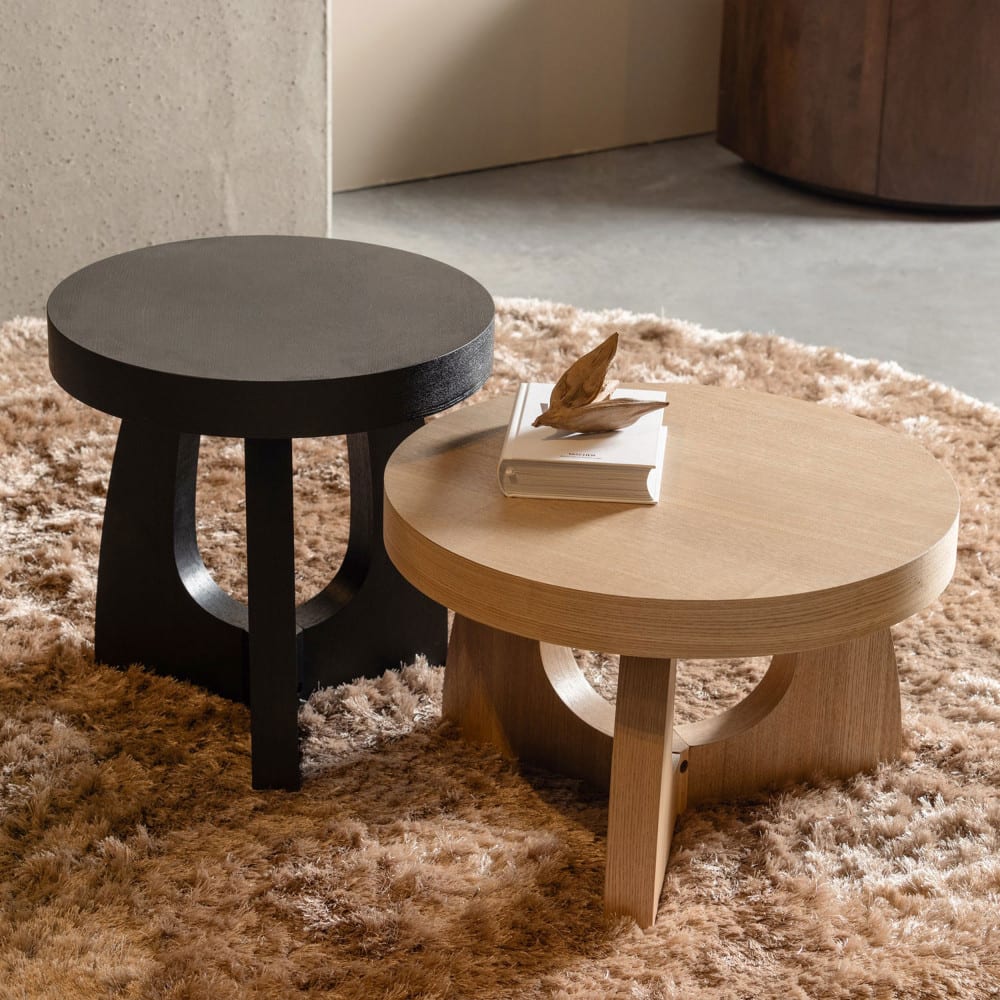 Table d'appoint en placage en frêne et mdf natural - Maisons du Monde