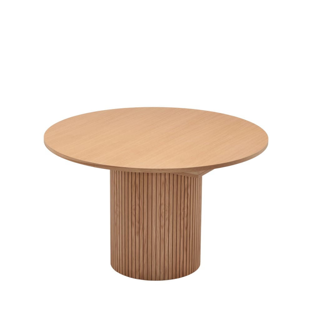 Table à manger extensible 4 à 6 personnes ø120-160x120cm - Bois clair