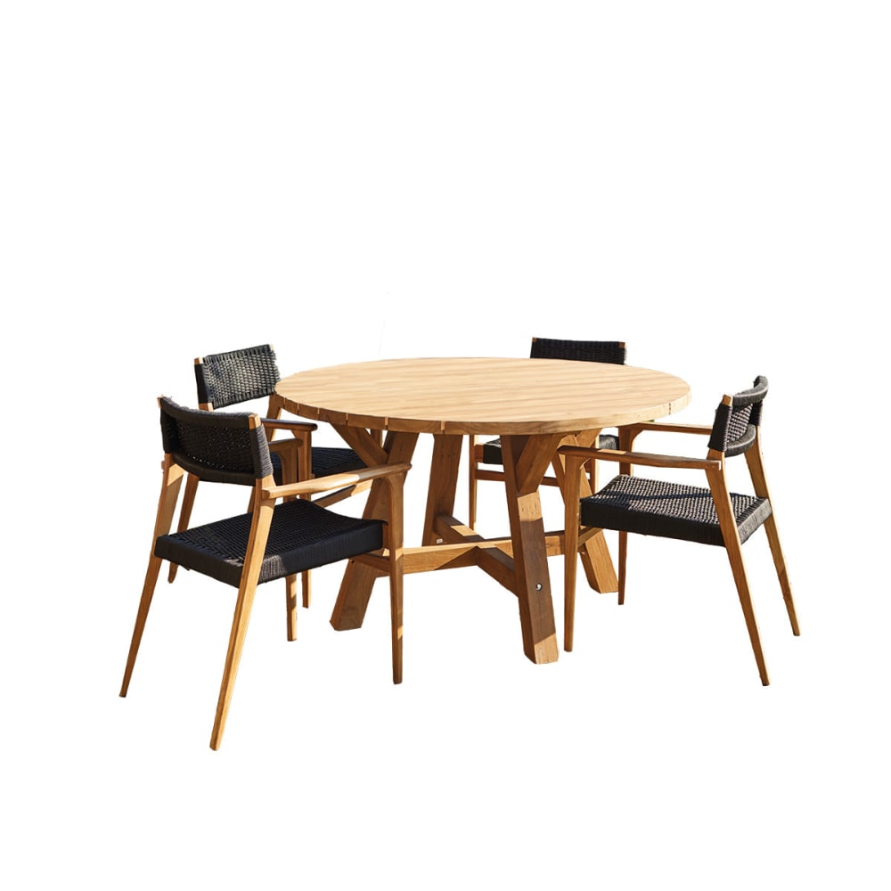 Salon de jardin en teck recyclé 4 personnes - Maisons du Monde
