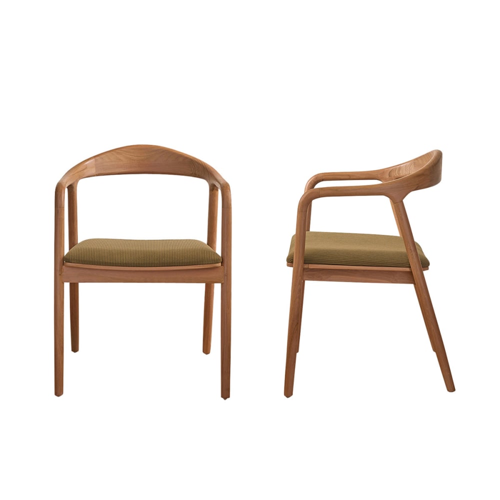 Lot de 2 chaises en teck