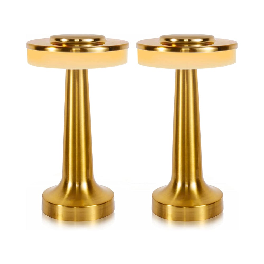 Set de 2 lampes de table Metal Doré H21cm