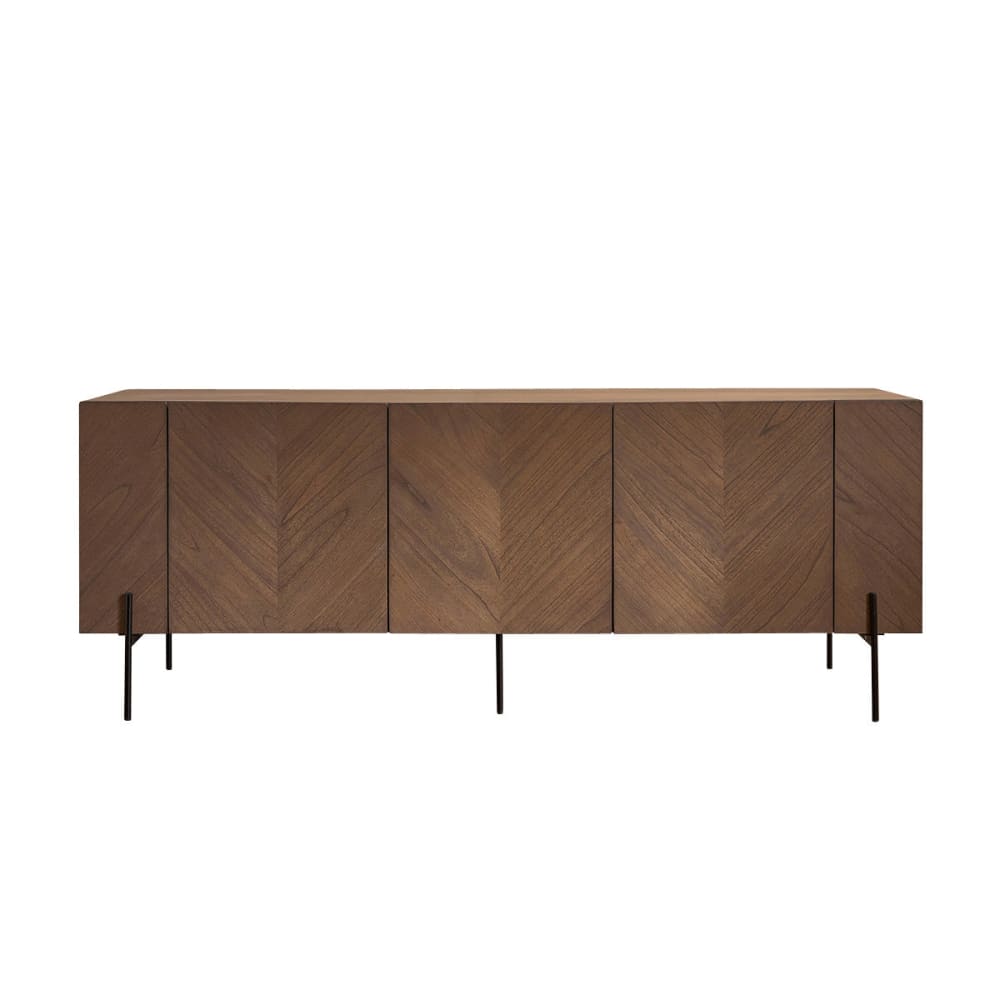 Buffet en mindi massif et pieds en métal 200 cm - Maisons du Monde