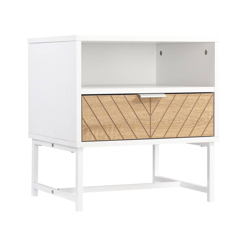 Homcom Mesita de noche blanco 45