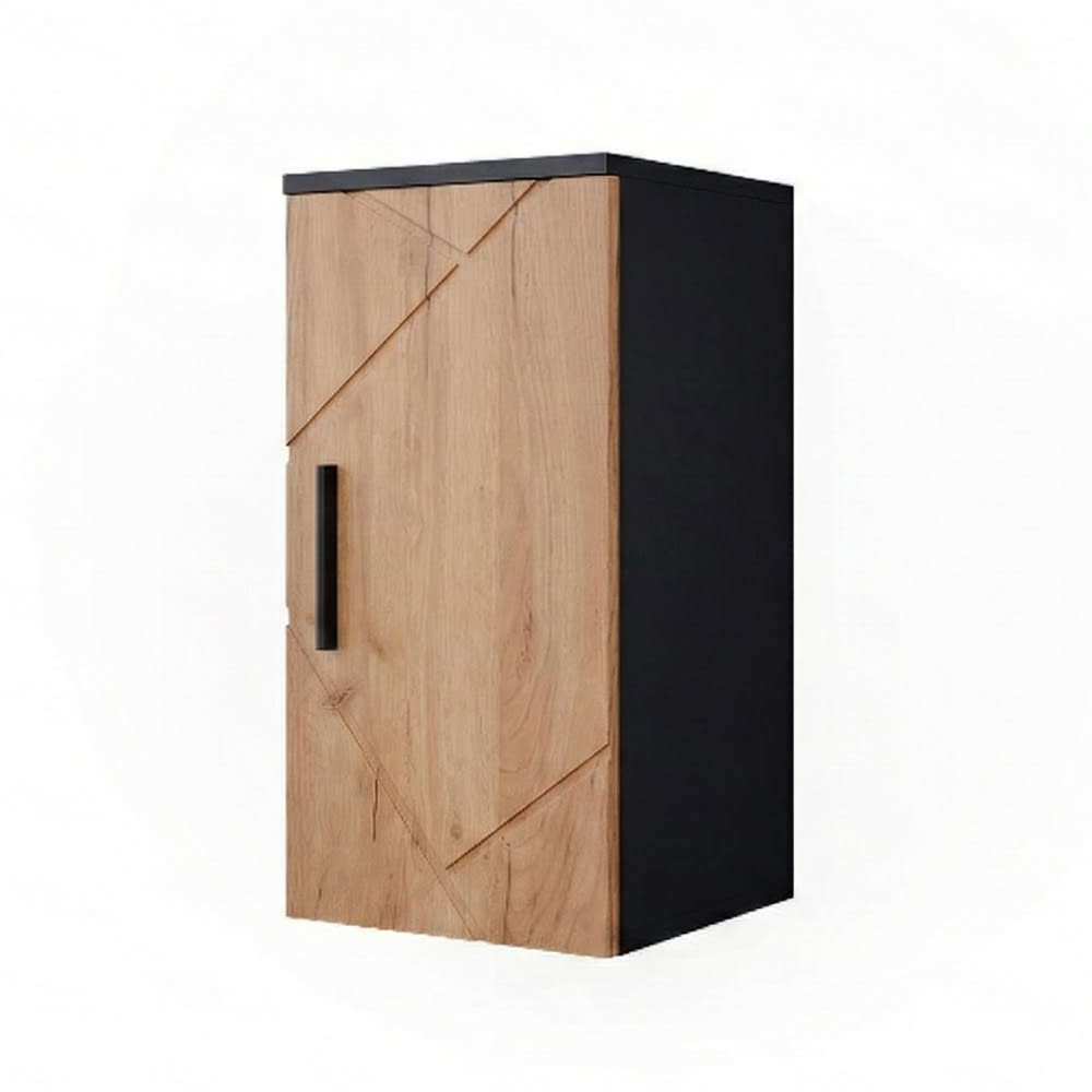 Armoire murale de salle de bain 30x59cm, Chêne doré/anthracite