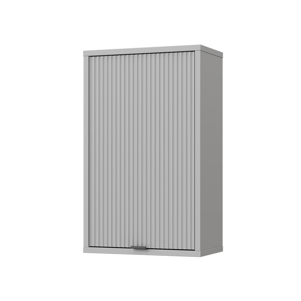 Vicco Badezimmer mit 2 Regalböden Grau 40x65cm style modern Grau Spanplatte