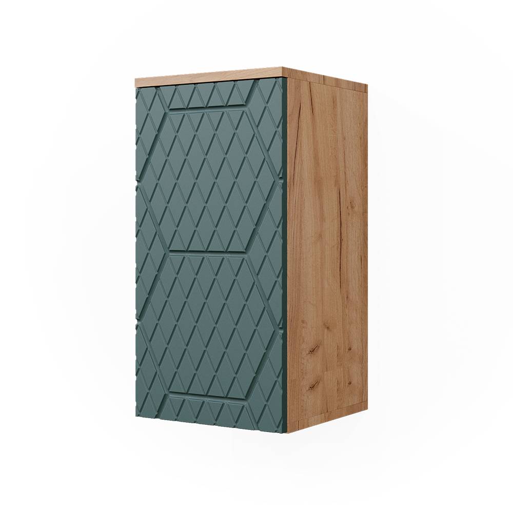 Armoire murale 30x59cm 2 compartiments, salle de bain, Vert