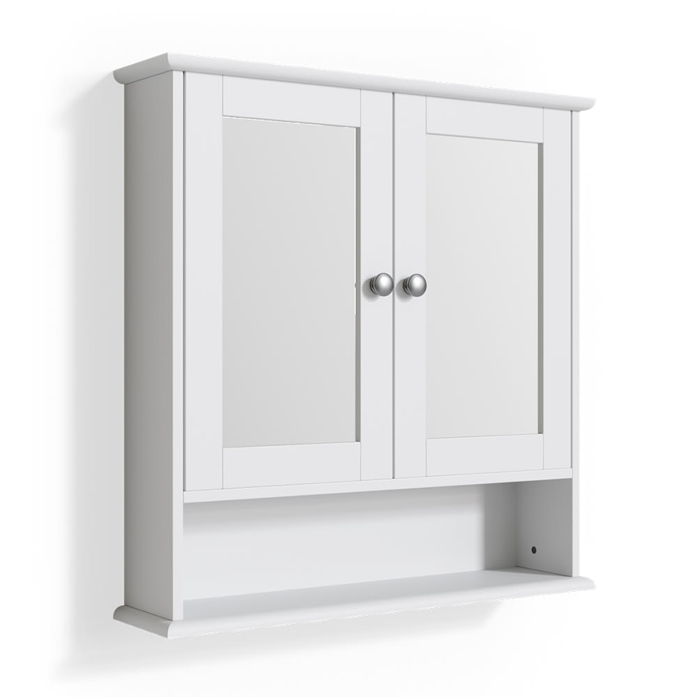 Vicco Badspiegelschrank, Weiß 56 x 58cm style modern Weiß Spanplatte