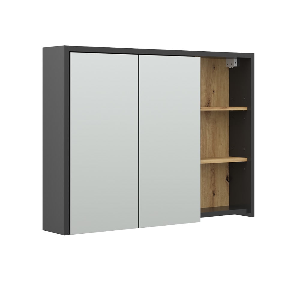 Vicco Badspiegelschrank, Artisan-Eiche 100 x 75cm style modern Braun Spanplatte
