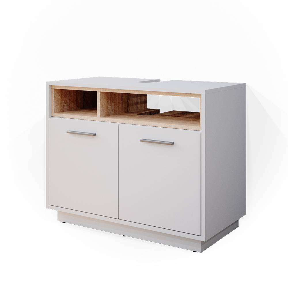 Meuble sous vasque simple 80x64cm, Blanc