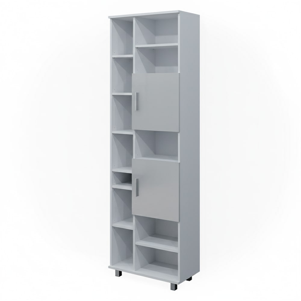 Vicco Badschrank, Weiß Hochglanz 60 x 190cm style modern Weiß Spanplatte