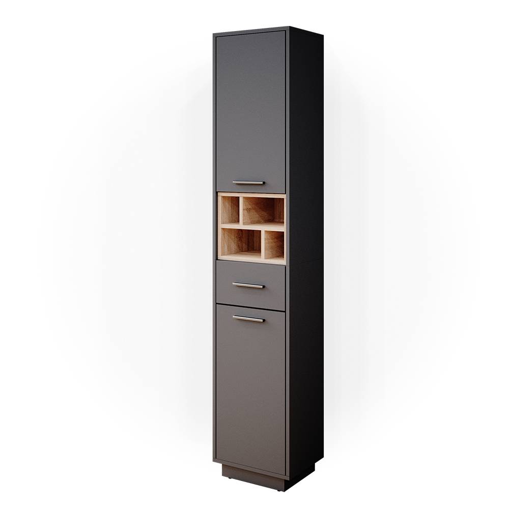 Meuble de rangement de salle de bain 38x190cm, anthracite — Beyit