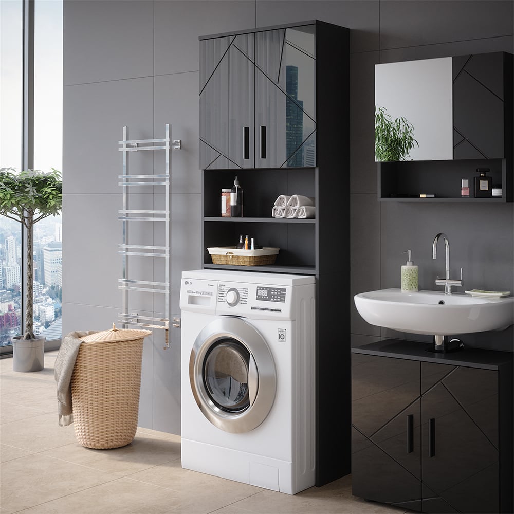 Armoire pour machine à laver 64x190.5cm, Anthracite