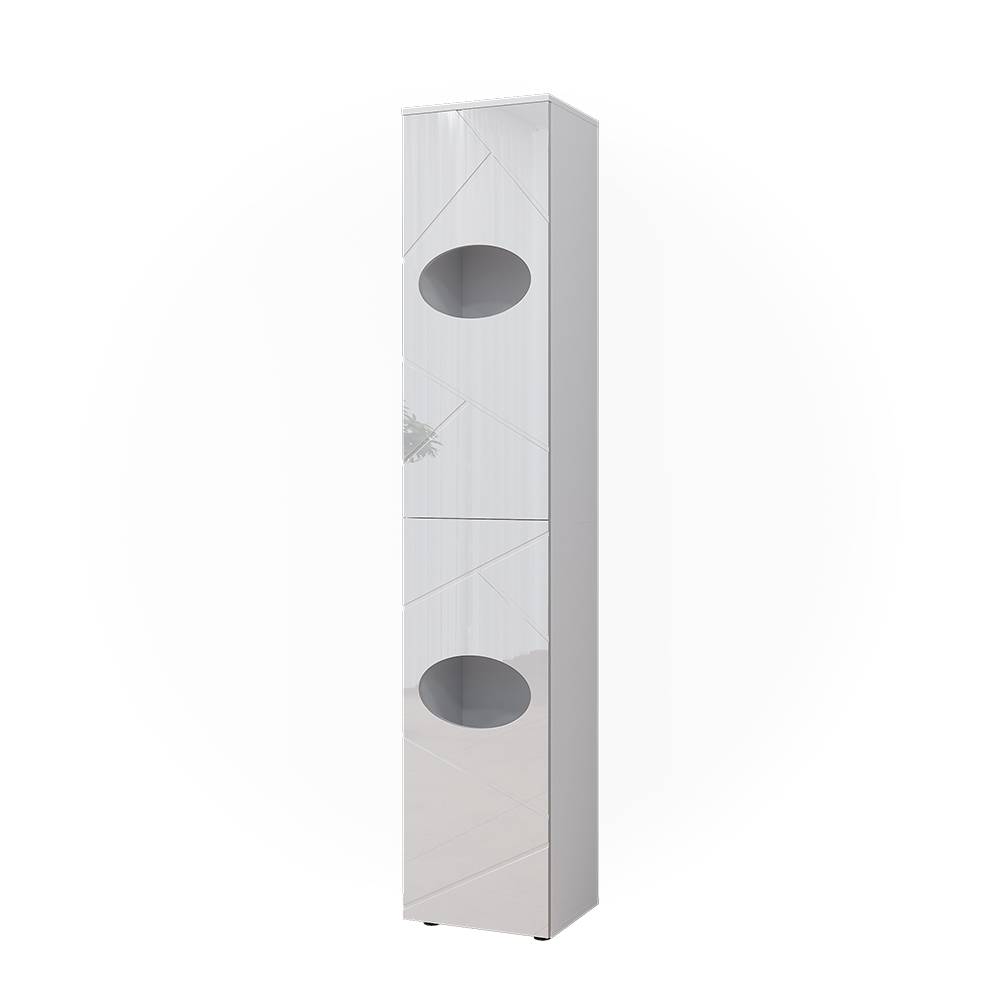 Vicco Wäscheschrank, Weiß 37.2 x 192 cm style modern Weiß Spanplatte