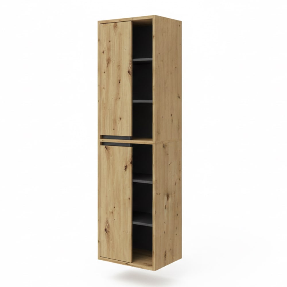 Armoire de salle de bain 50x170cm, Chêne Artisan