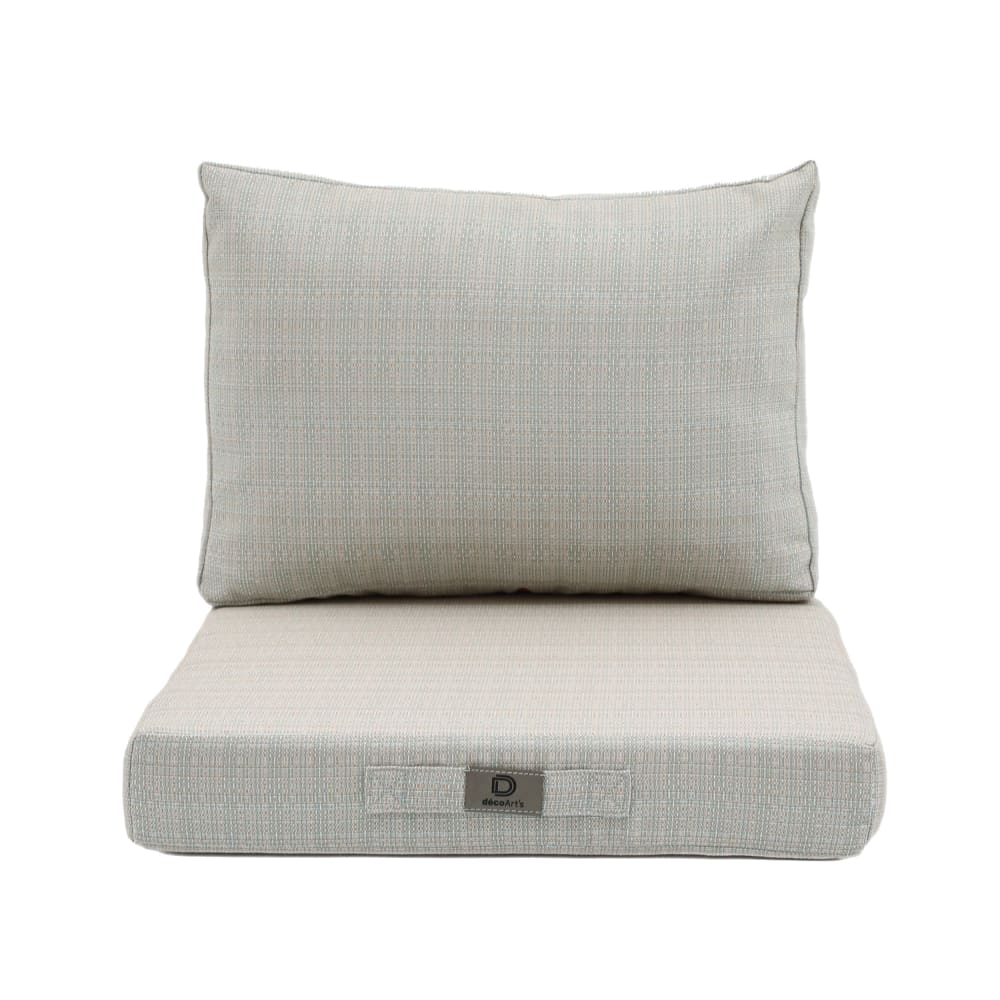 Coussins pour salon de jardin déhoussable 50x50cm - Turquoise Chiné
