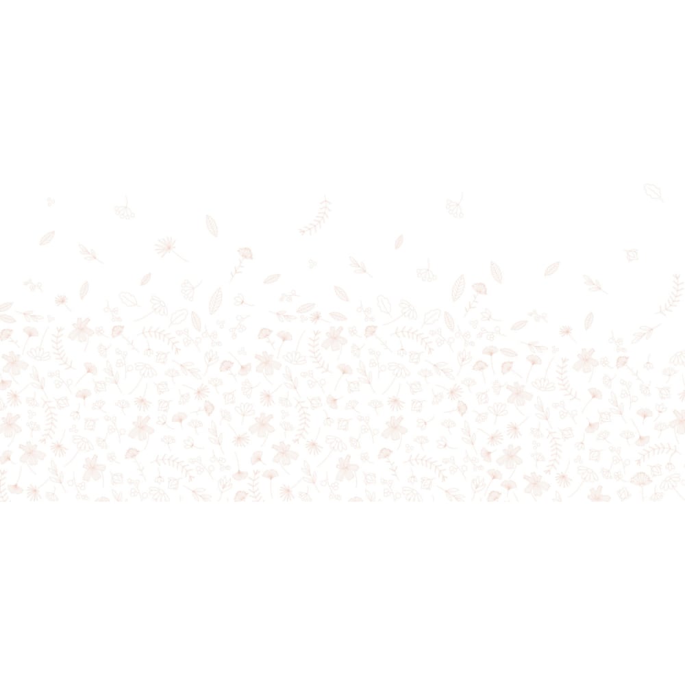 Panorama-Vliestapete fliegende Blumen, Beige 450 x 250cm -