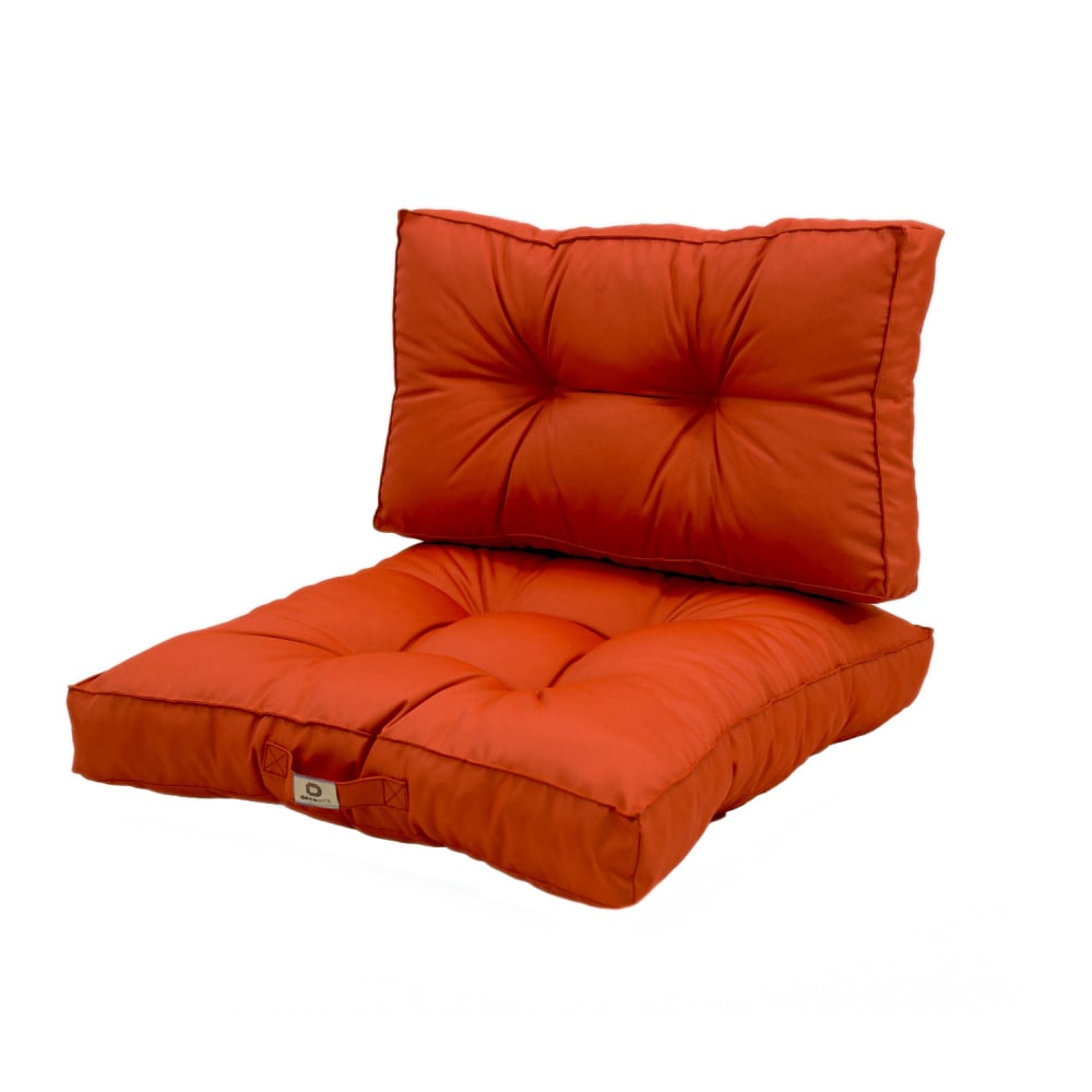 Coussins pour salon de jardin capitonné 50x50cm orange