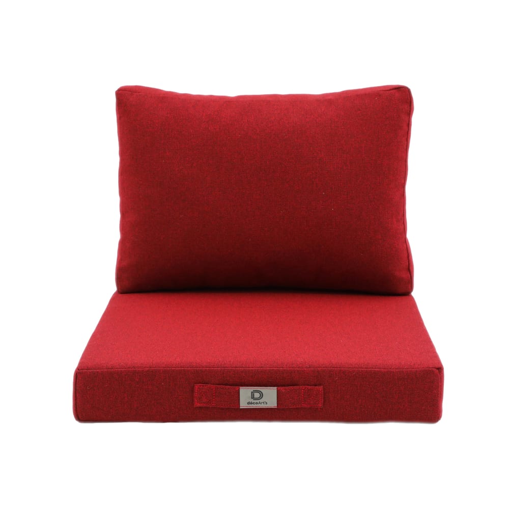 Coussins pour salon de jardin déhoussable 50x50cm - Bordeaux Chiné