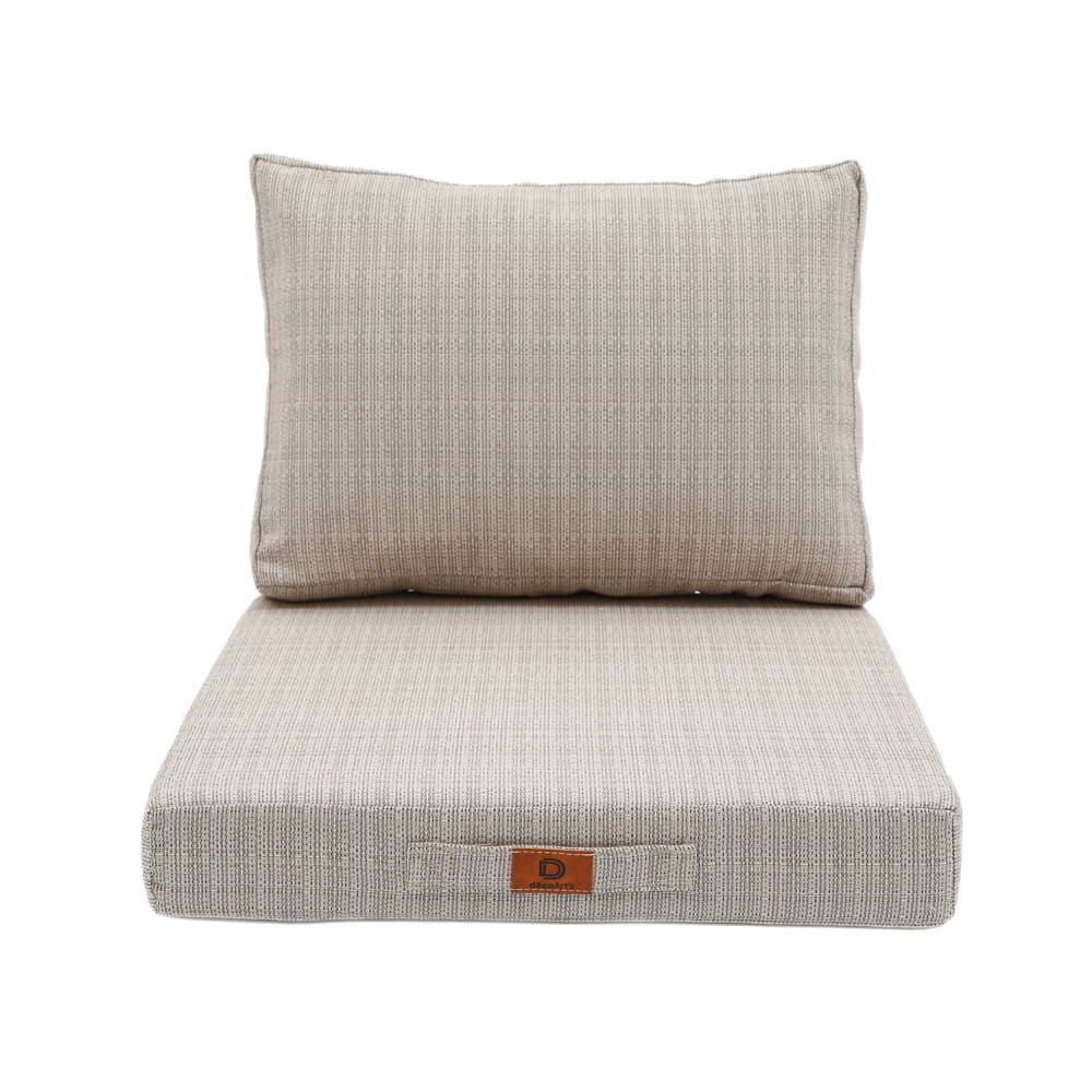 Coussins pour salon de jardin déhoussable 60x60cm - Beige Chiné