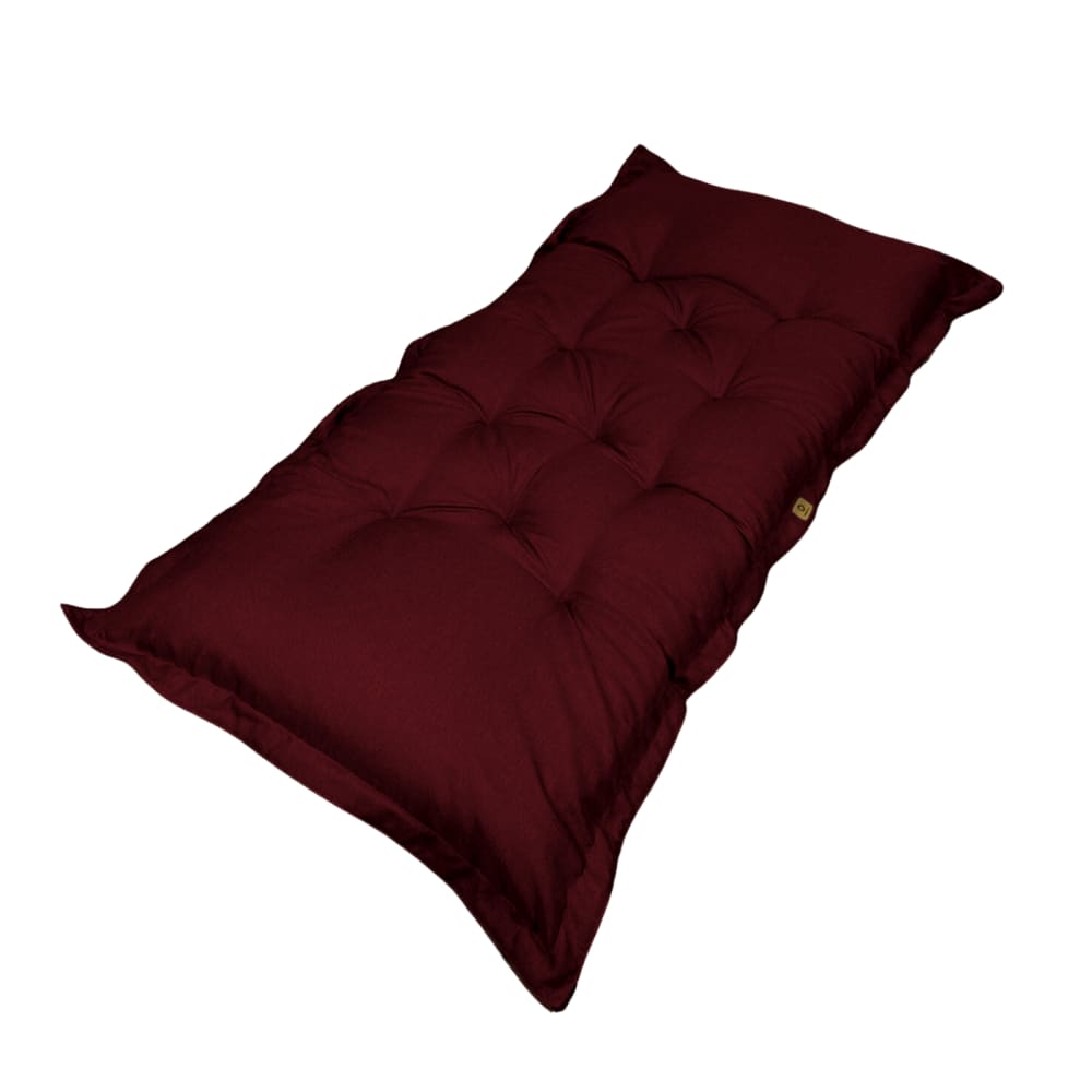 XXL-Futon aus Leinen Bodenmatratze 195x100cm - Pflaume - Maisons