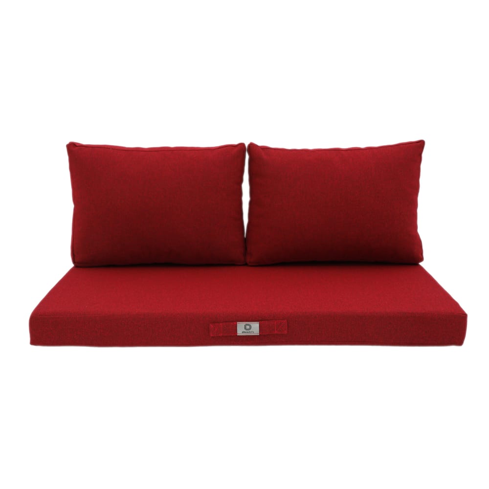 Coussins pour salon de jardin déhoussable 100x50cm - Bordeaux Chiné