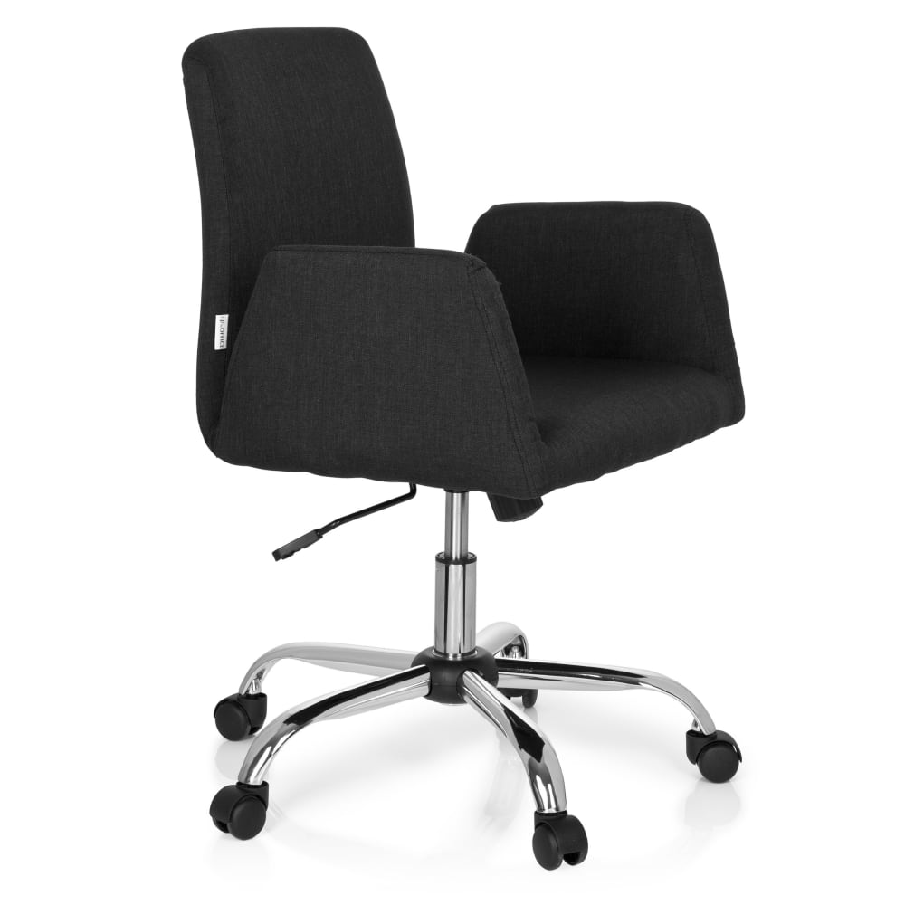Home Office Bürostuhl aus Stoff, Schwarz - Maisons Du Monde