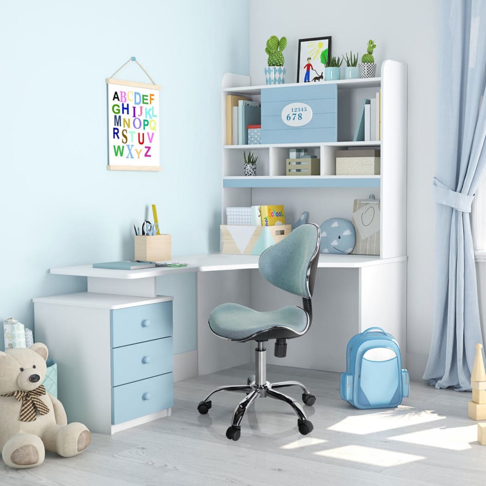 hjh OFFICE Kinderdrehstuhl aus Stoff, Mint GRÜN STOFF Kinder