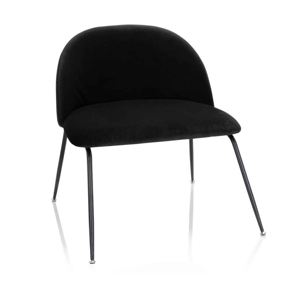 Polsterstuhl aus Stoff, Schwarz - Maisons Du Monde
