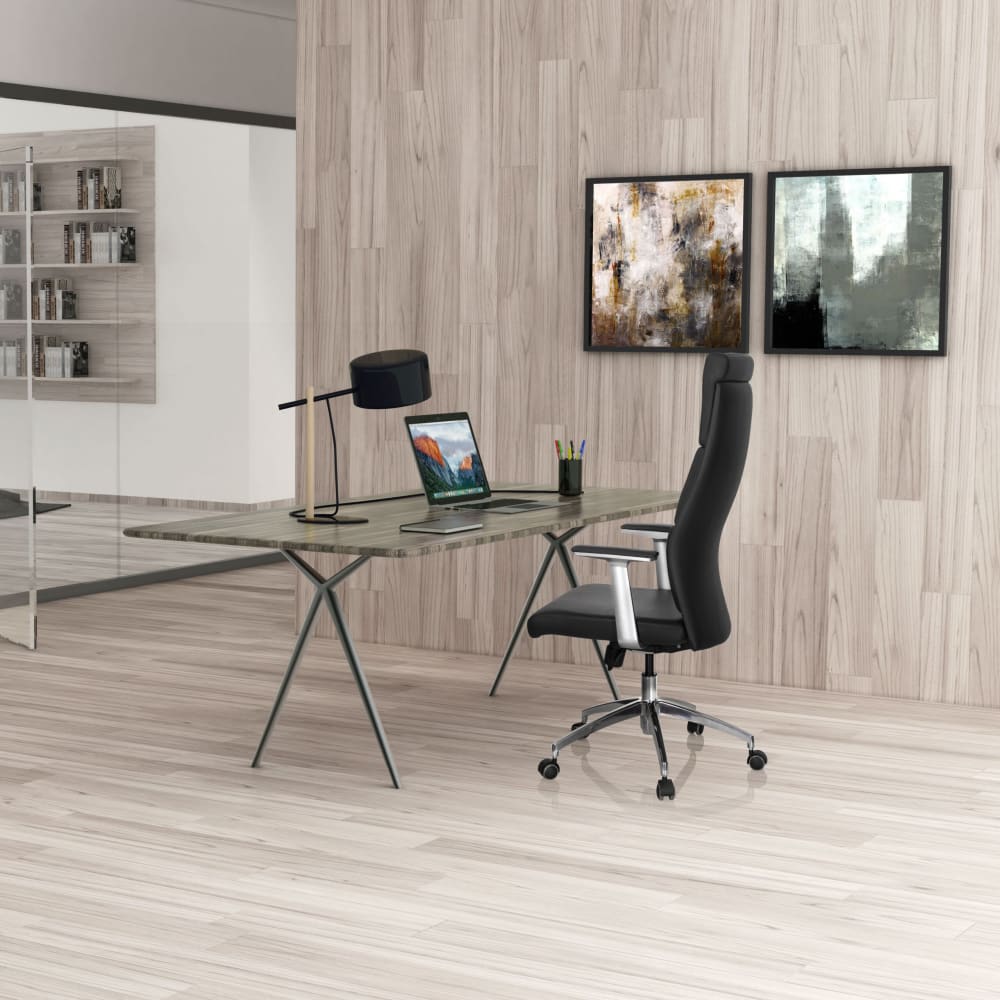 Luxus Chefsessel aus Leder, Schwarz - Maisons Du Monde
