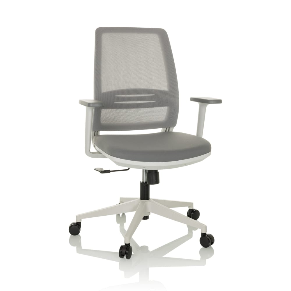 hjh OFFICE Home Office Bürostuhl aus Stoff / Netzstoff, Grau Grau