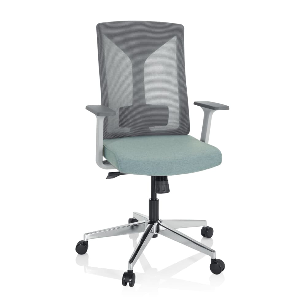 hjh OFFICE Profi Bürostuhl aus Stoff / Netzstoff, Mint Grün