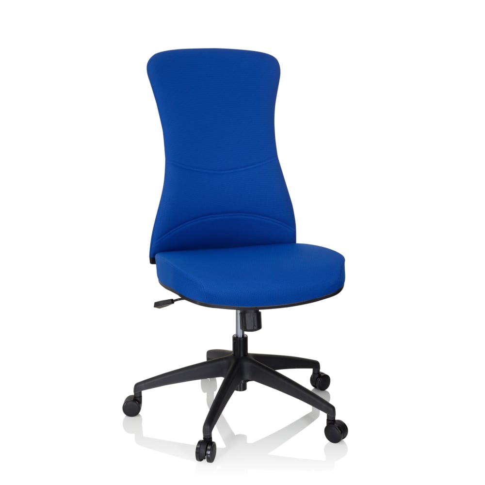 hjh OFFICE Profi Bürostuhl aus Stoff, Blau Blau Stoff