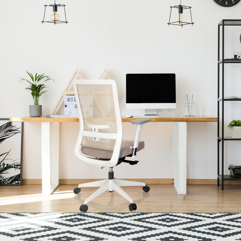 Profi Bürostuhl aus Stoff / Netzstoff, Beige - Maisons Du Monde