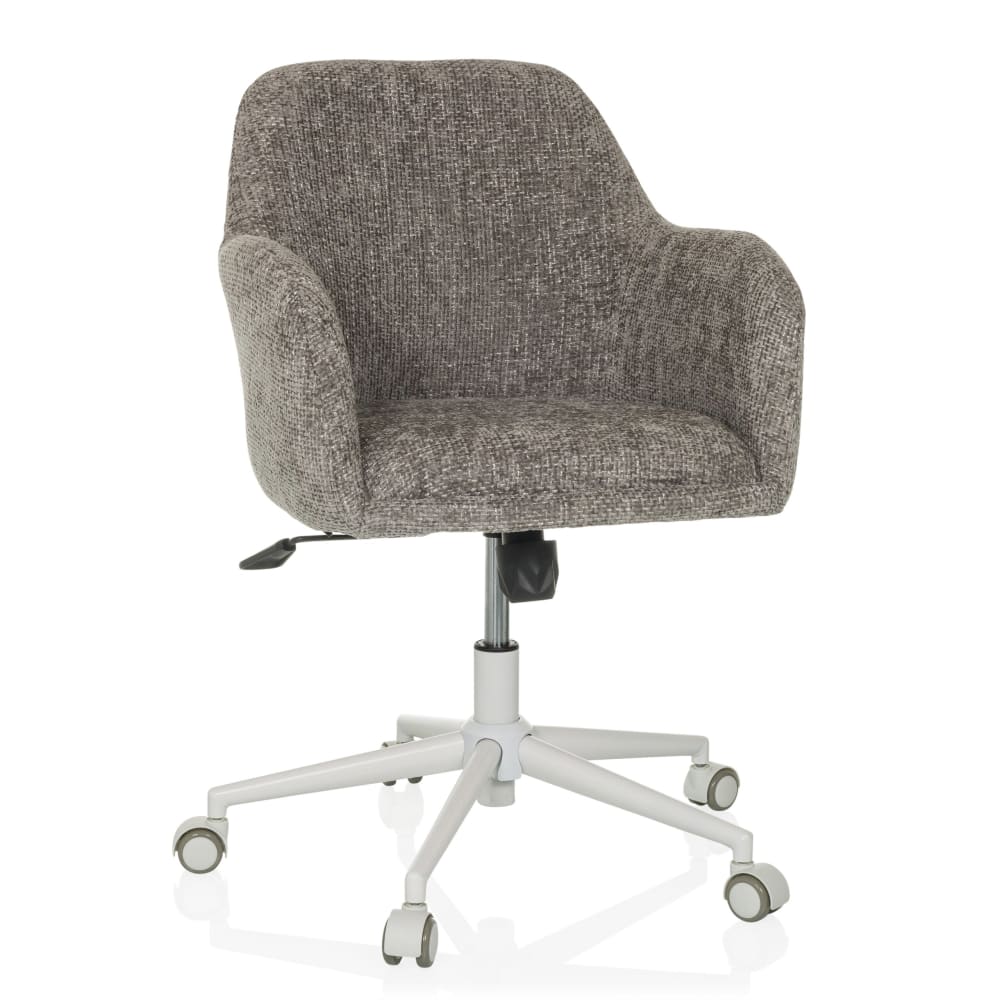hjh LIVING Home Office Bürostuhl aus Stoff, Grau Grau Stoff