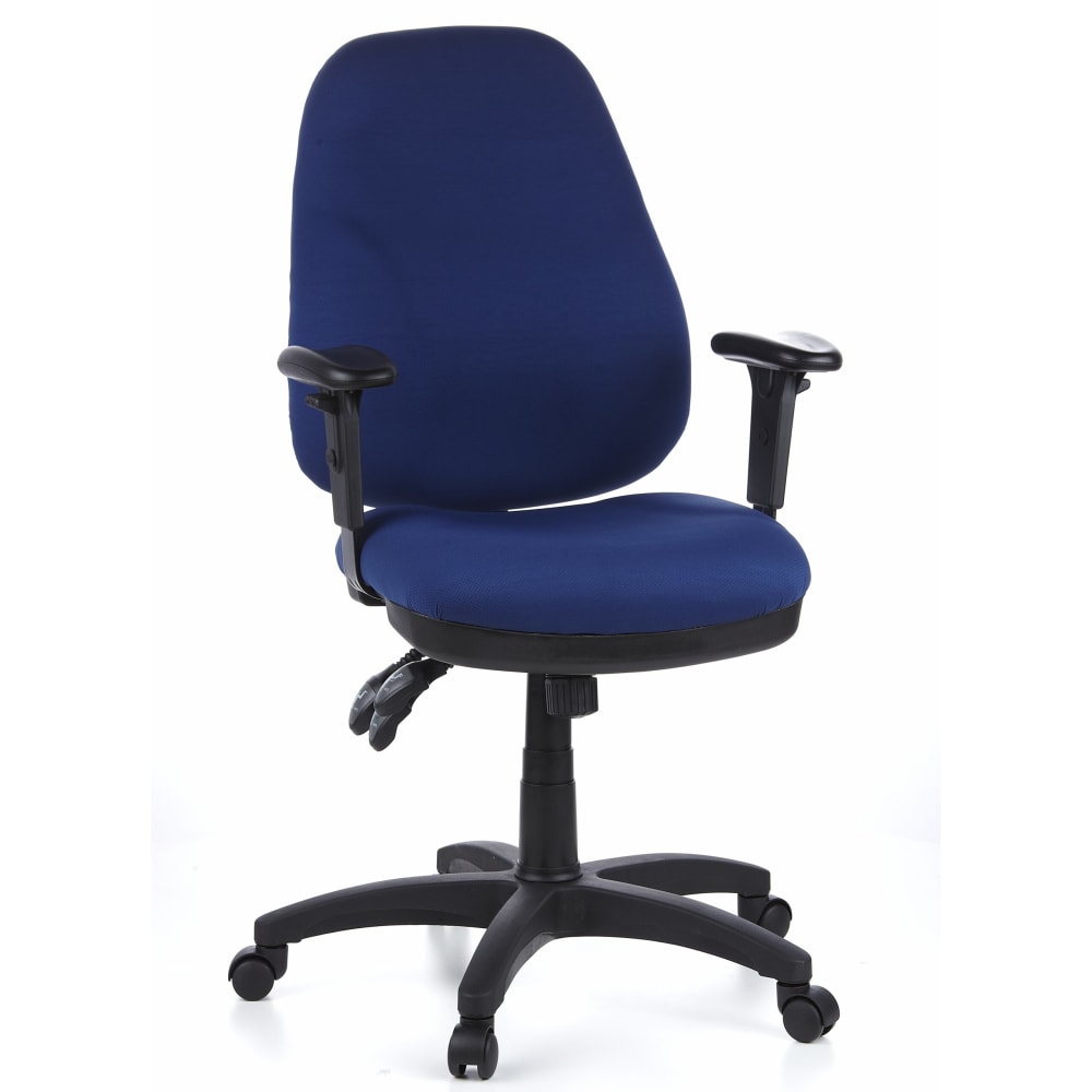 hjh OFFICE Profi Bürostuhl aus Stoff, Blau Blau Stoff