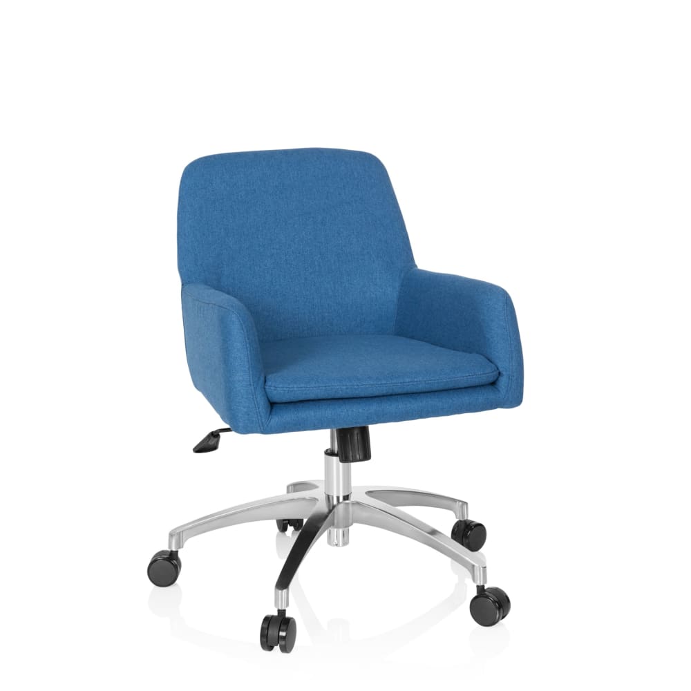 hjh OFFICE Home Office Bürostuhl aus Stoff, Blau Blau Stoff