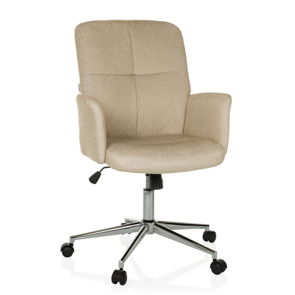 hjh OFFICE Home Office Bürostuhl aus Stoff, Beige Beige Stoff