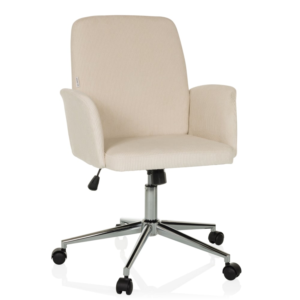 hjh OFFICE Home Office Bürostuhl aus Stoff, Beige Beige Stoff
