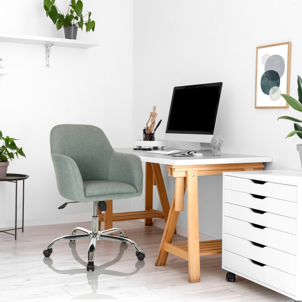 Home Office Bürostuhl aus Stoff, Mint - Maisons Du Monde